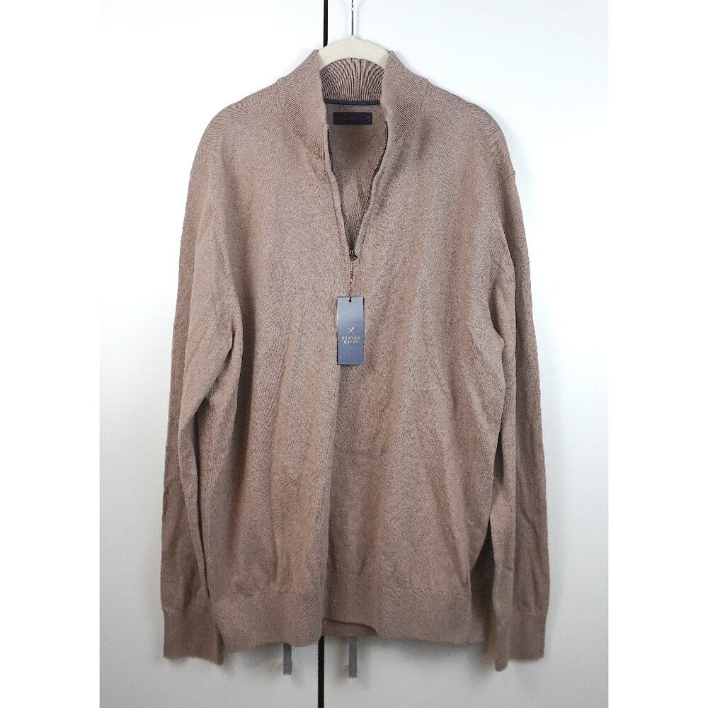 NWT Denver Hayes Long Sleeve Quarter-Zip Shirt in "Brown Heather"
